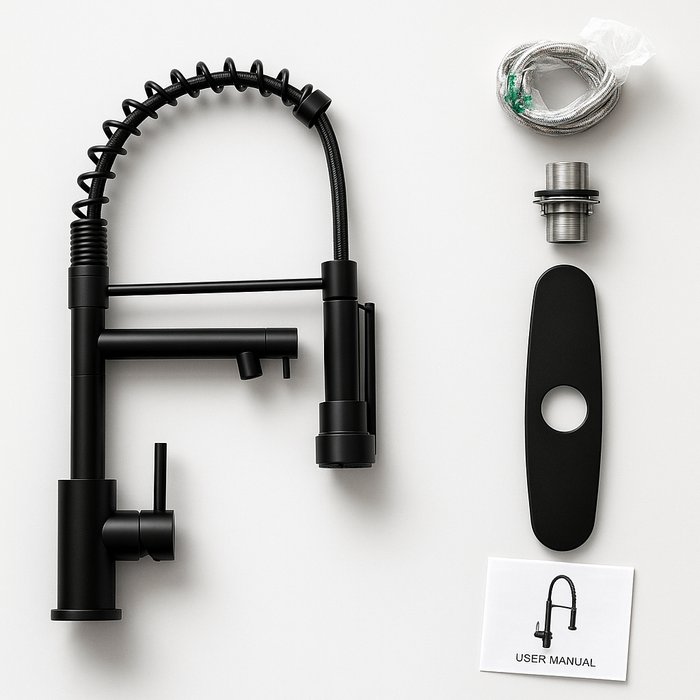 Single Handle Single Hole 2- Function Stainless Steel Kitchen Faucet