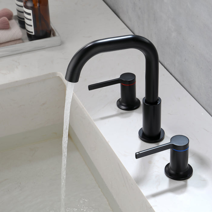 Two-handle Deck Mount Bathroom Sink Faucet