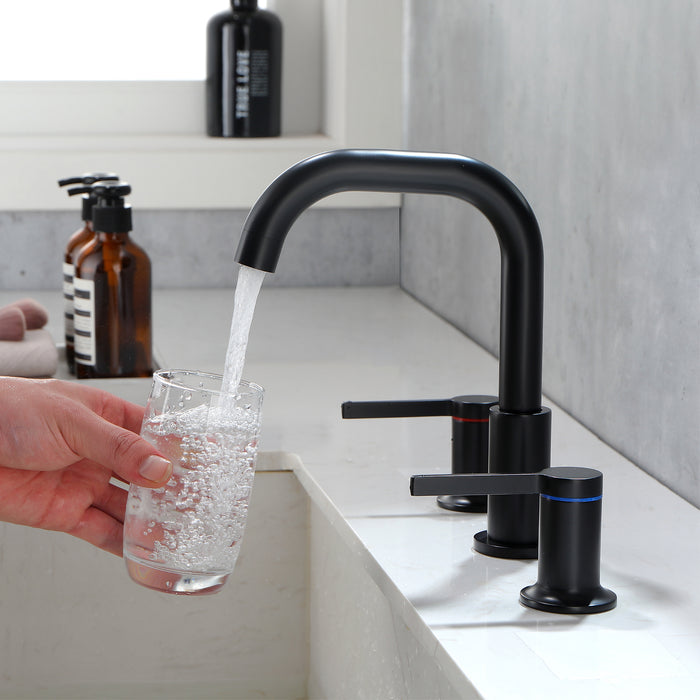 Two-handle Deck Mount Bathroom Sink Faucet