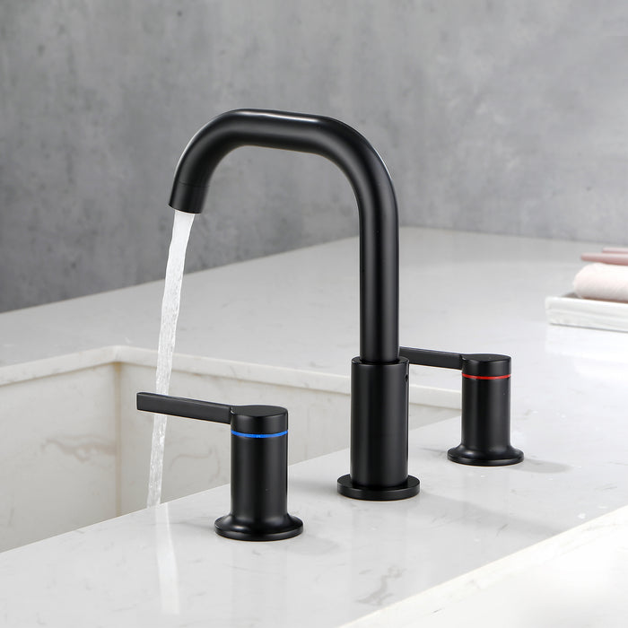 Two-handle Deck Mount Bathroom Sink Faucet