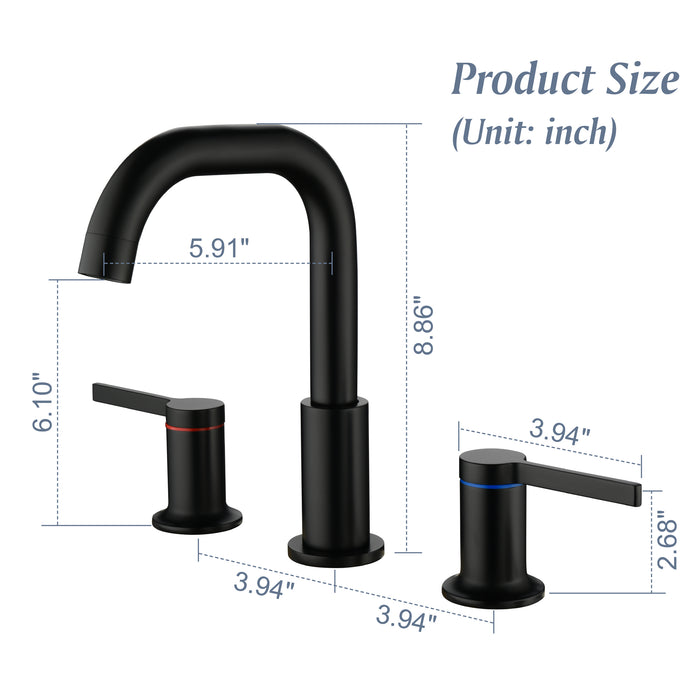 Two-handle Deck Mount Bathroom Sink Faucet