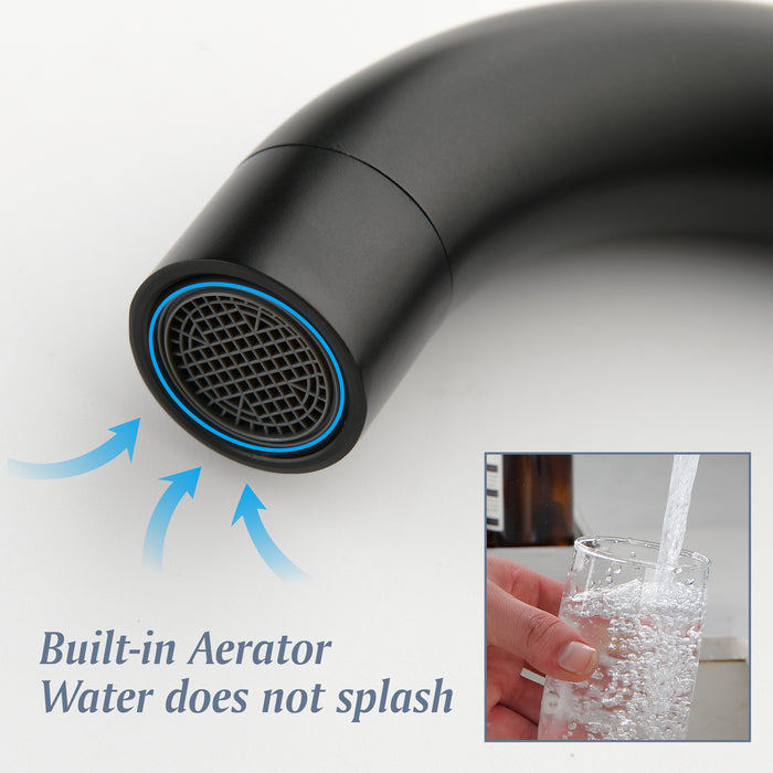 Two-handle Deck Mount Bathroom Sink Faucet