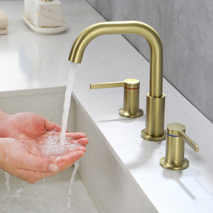Two-handle Deck Mount Bathroom Sink Faucet