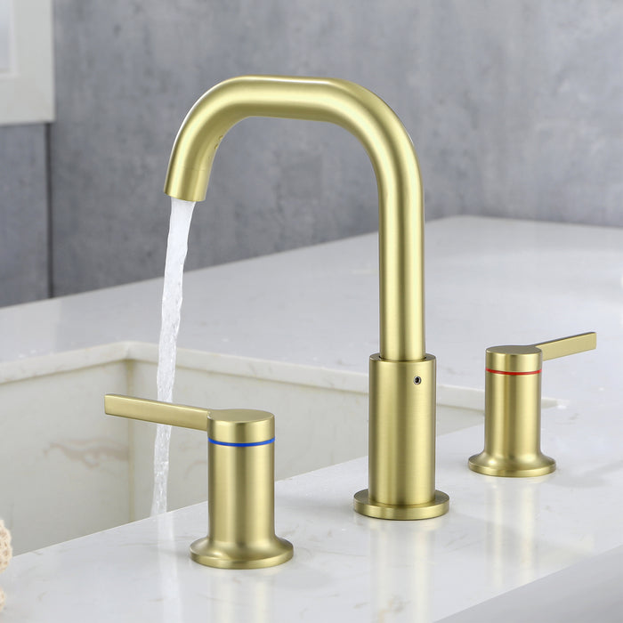 Two-handle Deck Mount Bathroom Sink Faucet