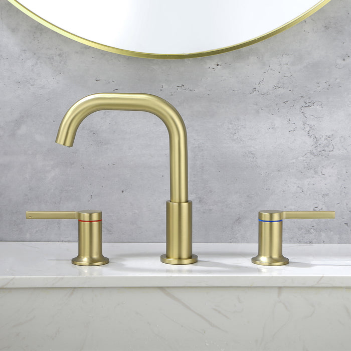 Two-handle Deck Mount Bathroom Sink Faucet