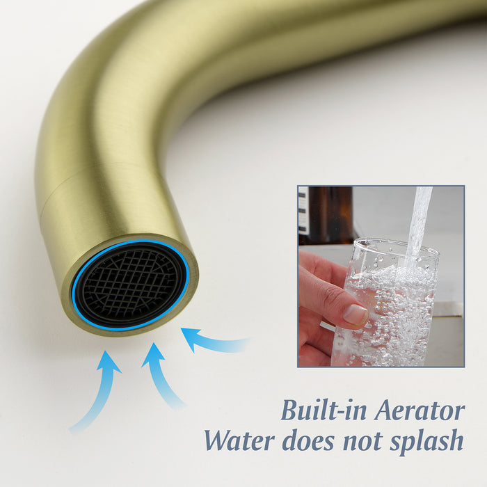 Two-handle Deck Mount Bathroom Sink Faucet