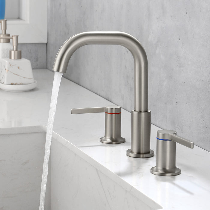 Two-handle Deck Mount Bathroom Sink Faucet