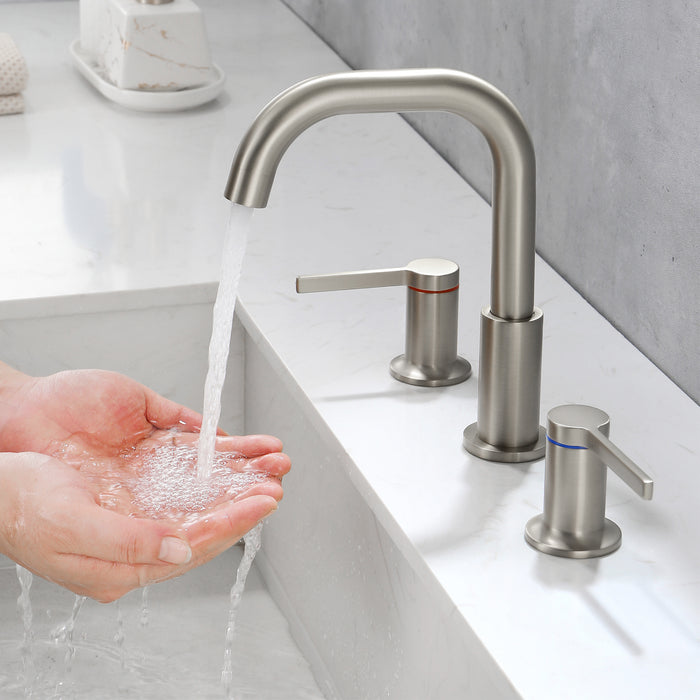 Two-handle Deck Mount Bathroom Sink Faucet