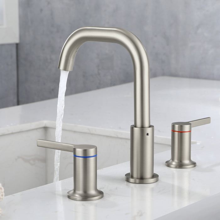 Two-handle Deck Mount Bathroom Sink Faucet