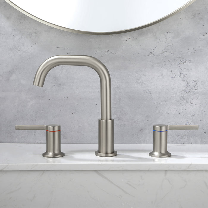 Two-handle Deck Mount Bathroom Sink Faucet
