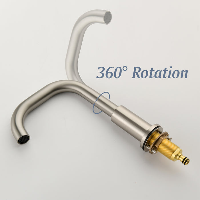 Two-handle Deck Mount Bathroom Sink Faucet