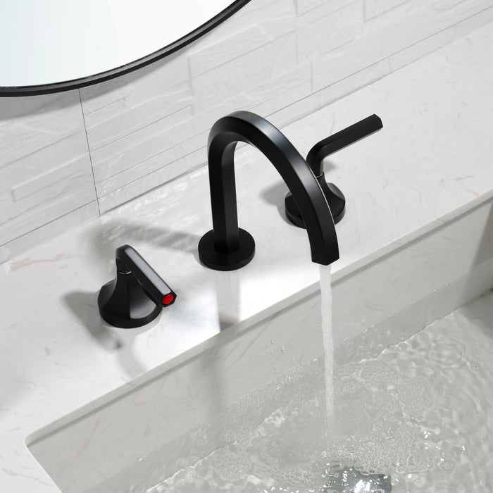 Two-handle Deck Mount Bathroom Sink Faucet