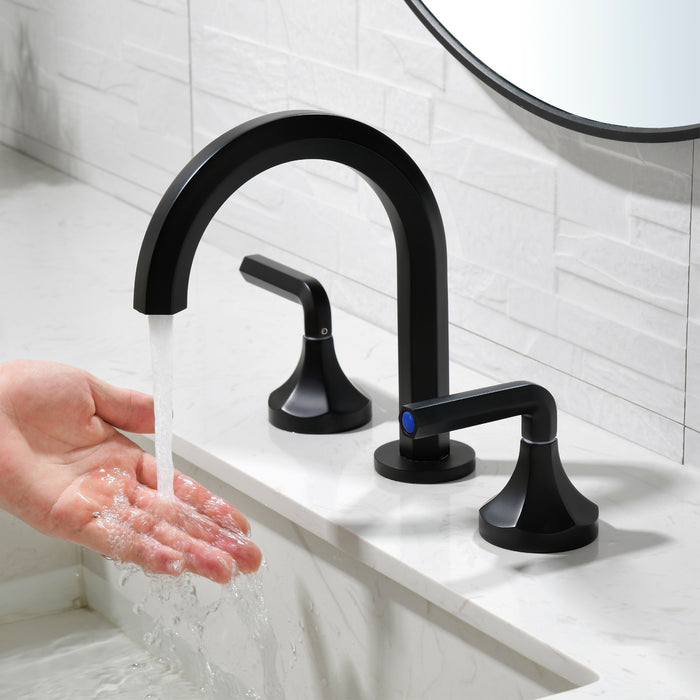 Two-handle Deck Mount Bathroom Sink Faucet
