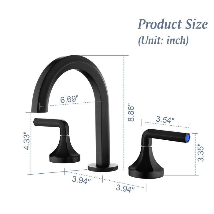 Two-handle Deck Mount Bathroom Sink Faucet