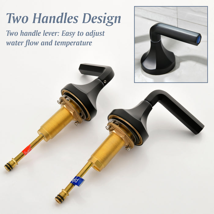 Two-handle Deck Mount Bathroom Sink Faucet