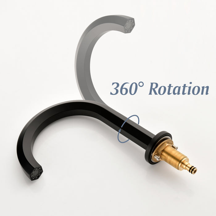 Two-handle Deck Mount Bathroom Sink Faucet