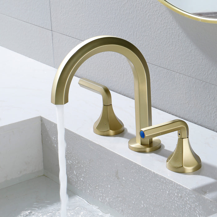 Two-handle Deck Mount Bathroom Sink Faucet