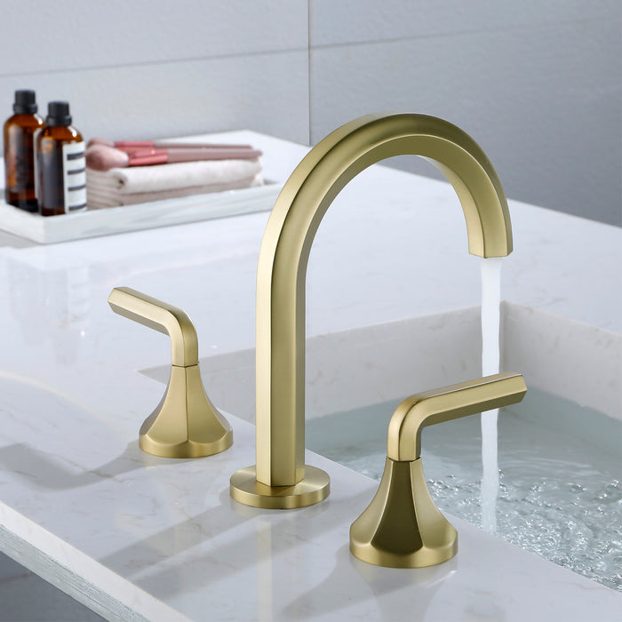 Two-handle Deck Mount Bathroom Sink Faucet