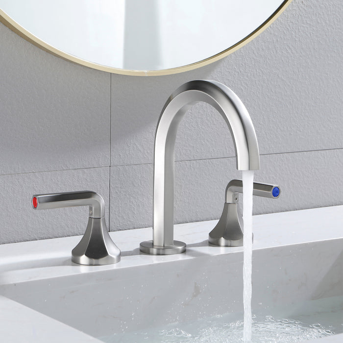 Two-handle Deck Mount Bathroom Sink Faucet
