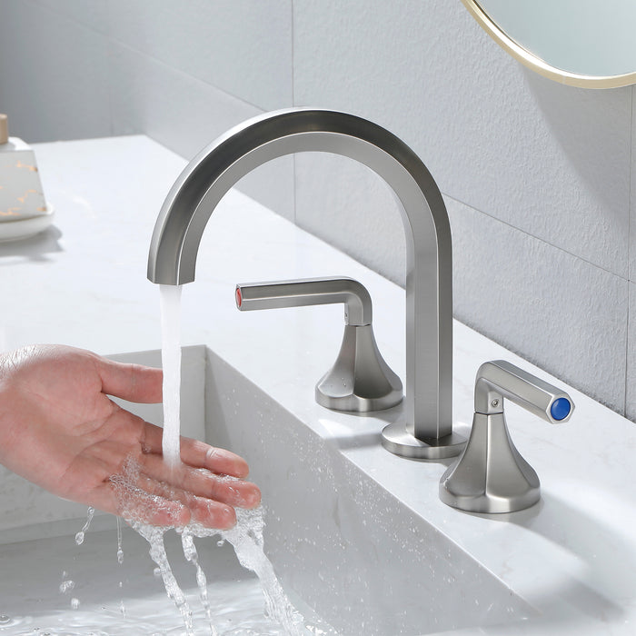Two-handle Deck Mount Bathroom Sink Faucet