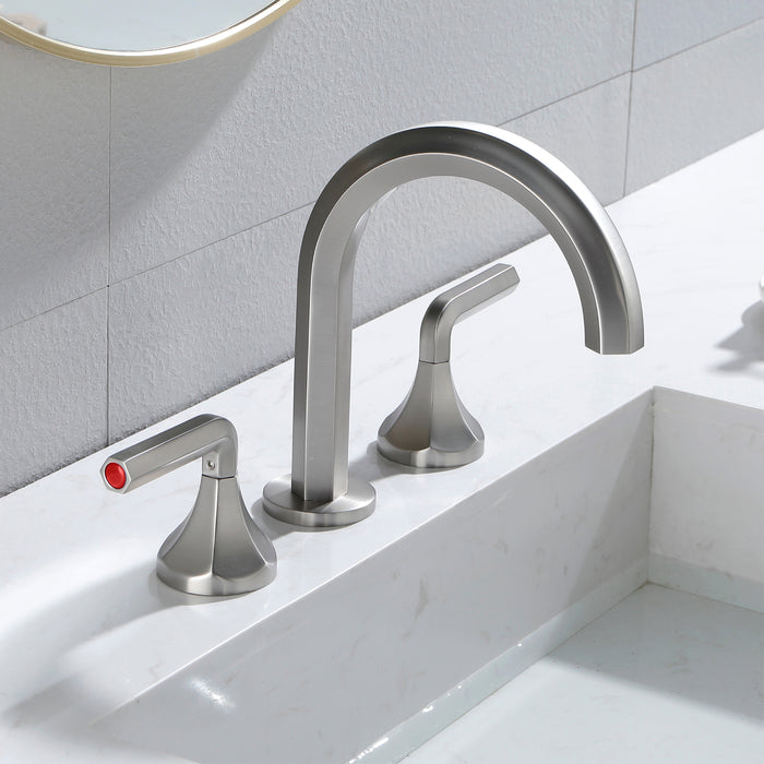 Two-handle Deck Mount Bathroom Sink Faucet
