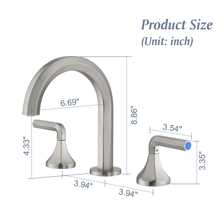 Two-handle Deck Mount Bathroom Sink Faucet