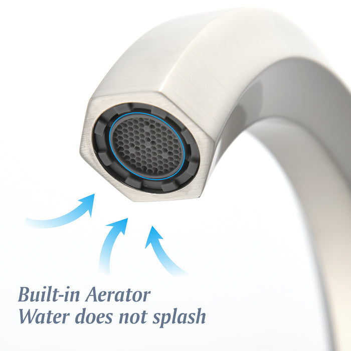 Two-handle Deck Mount Bathroom Sink Faucet