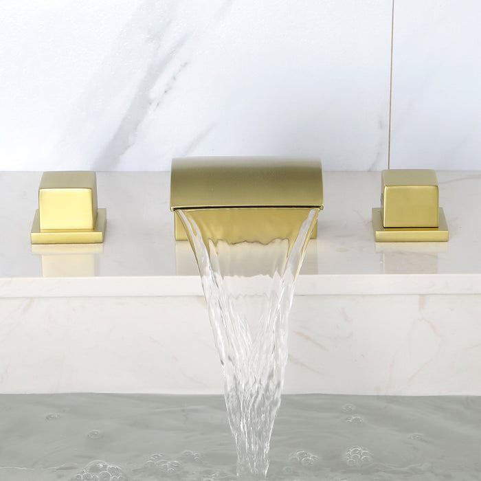 Brushed Nickel 2-Handle Widespread Bathroom Sink Faucet