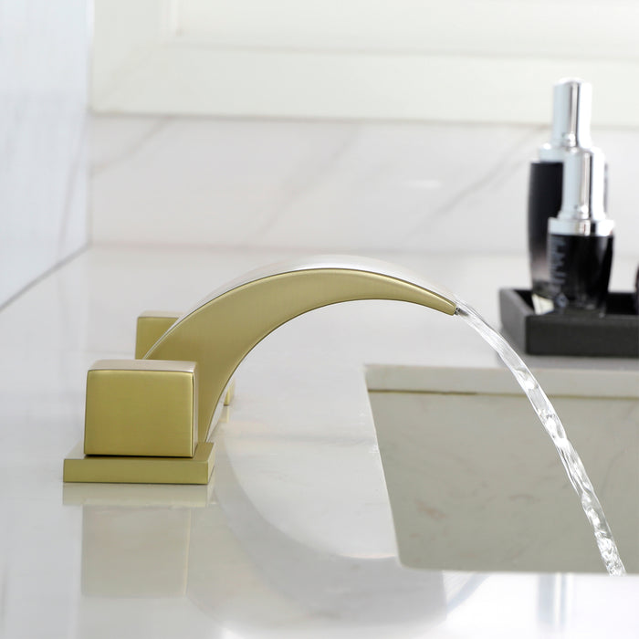 Brushed Nickel 2-Handle Widespread Bathroom Sink Faucet