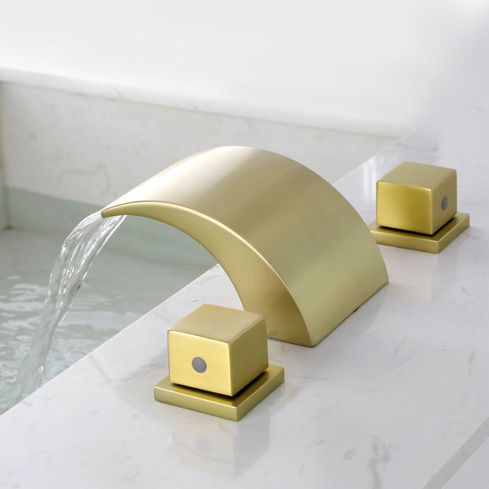 Brushed Nickel 2-Handle Widespread Bathroom Sink Faucet