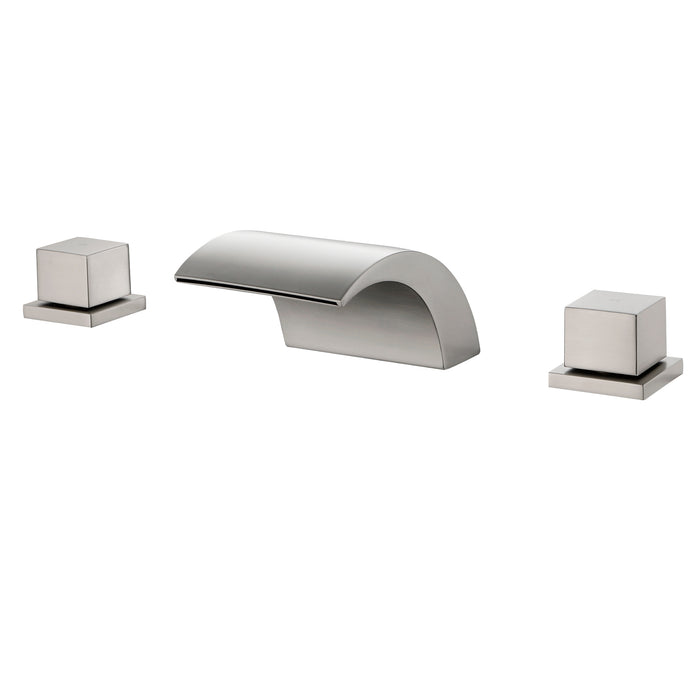 Brushed Nickel 2-Handle Widespread Bathroom Sink Faucet