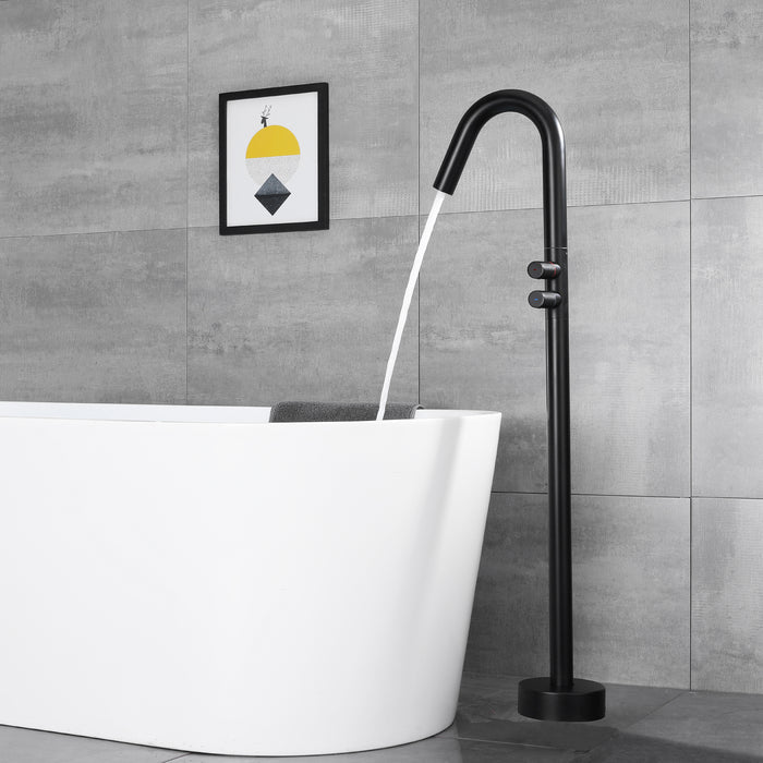 Floor-Mounted Bathtub Faucet
