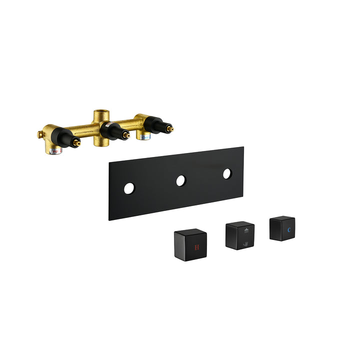 1-Spray Patterns 9.84 in. Dual Fixed and Handheld Shower Head with 1.8 GPM in Matte Black