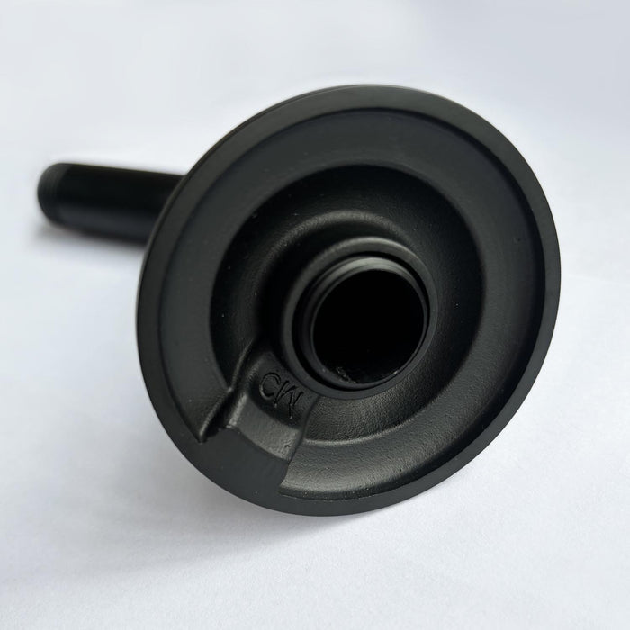 1/2 NPT × 4.8 in. Round Wall Mount Shower Arm with Sure Grip Flange in Matte Black ( 1-Pack )