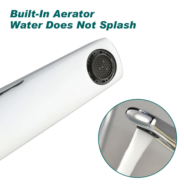 Topcraft Deck-Mounted 4-Hole Bathtub Filler Faucet with Handheld Shower