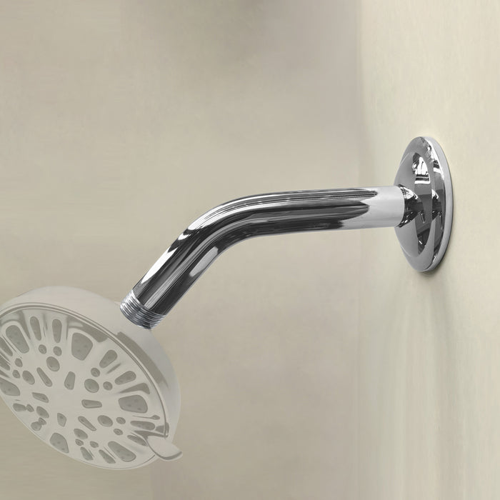 1/2 NPT ¡Á 4.8 in. Round Wall Mount Shower Arm with Sure Grip Flange in Chrome ( 1-Pack )