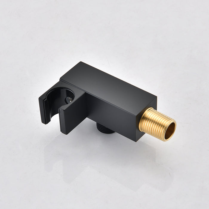 1-Spray Patterns 10 in. Ceiling Mount Dual Fixed and Handheld Shower Head 2.5 GPM in Matte Black