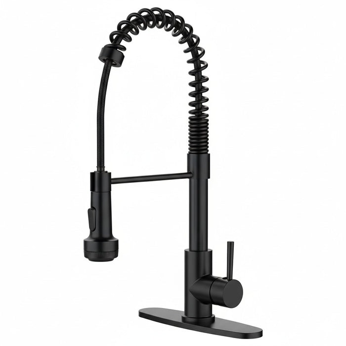 Kitchen Faucet with Pull Down Sprayer and 4 Spraying Modes Single Handle Commercial Spring Kitchen Sink Faucet