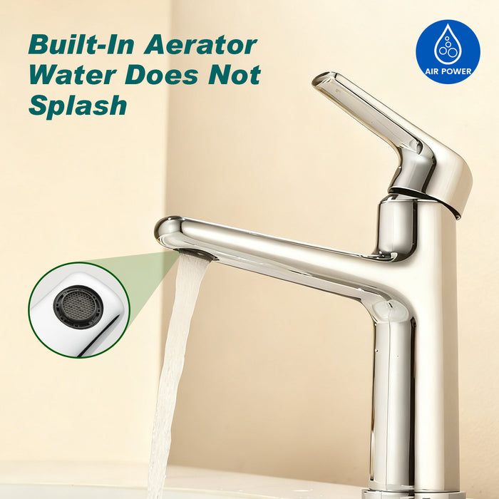 Topcraft Single-Handle Bathroom Faucet with Pop-Up Drain