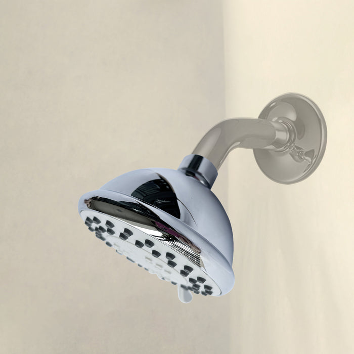 3-Spray Patterns with 1.75 GPM 3.94 in. Wall Mount Fixed Shower Head With High-Pressure in Chrome