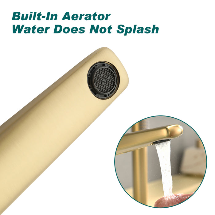 Topcraft Deck-Mounted 4-Hole Bathtub Filler Faucet with Handheld Shower