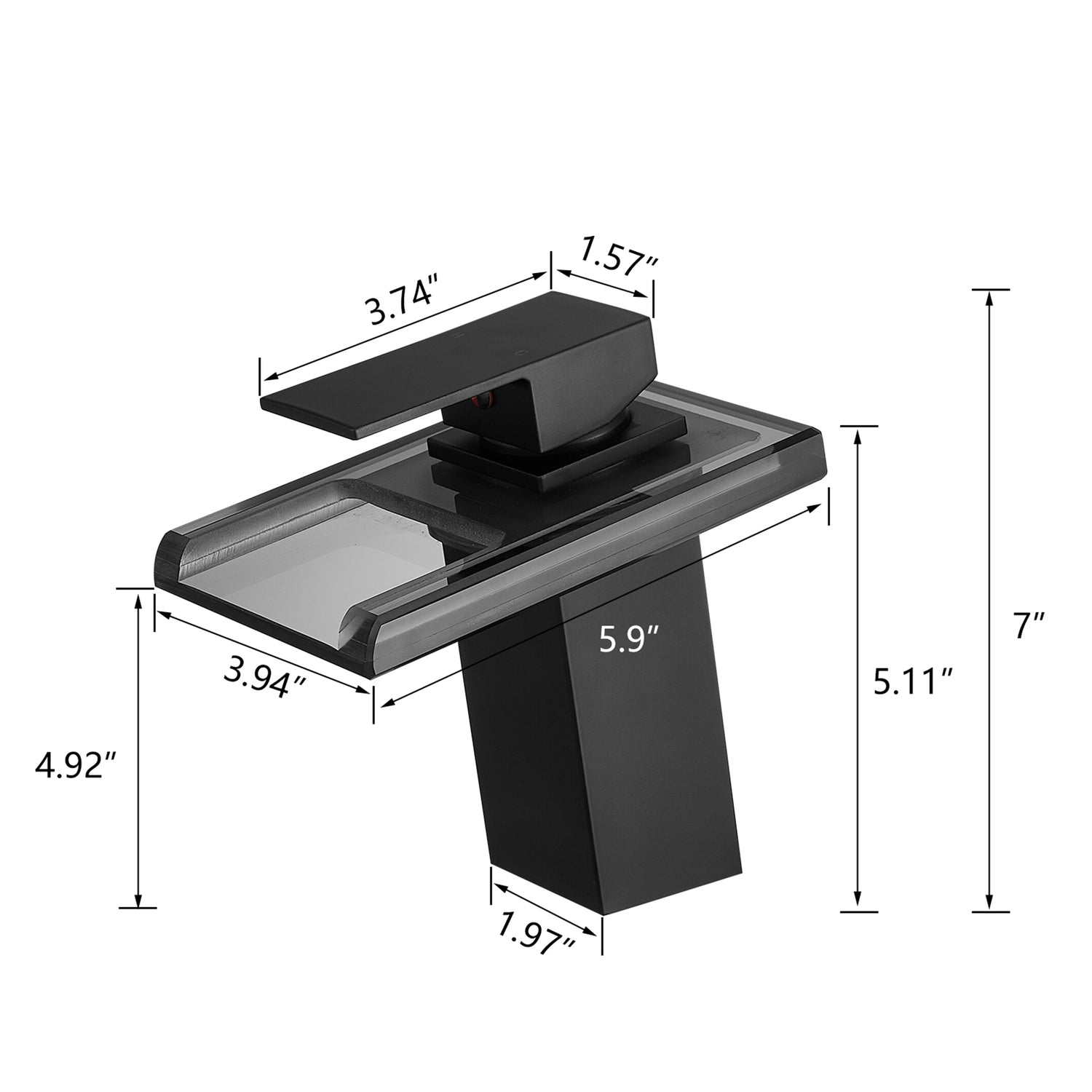 waterfall sink faucet