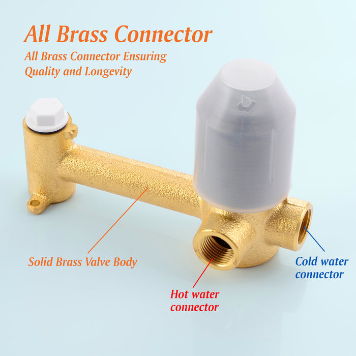 Wall-mounted bathroom sink faucet