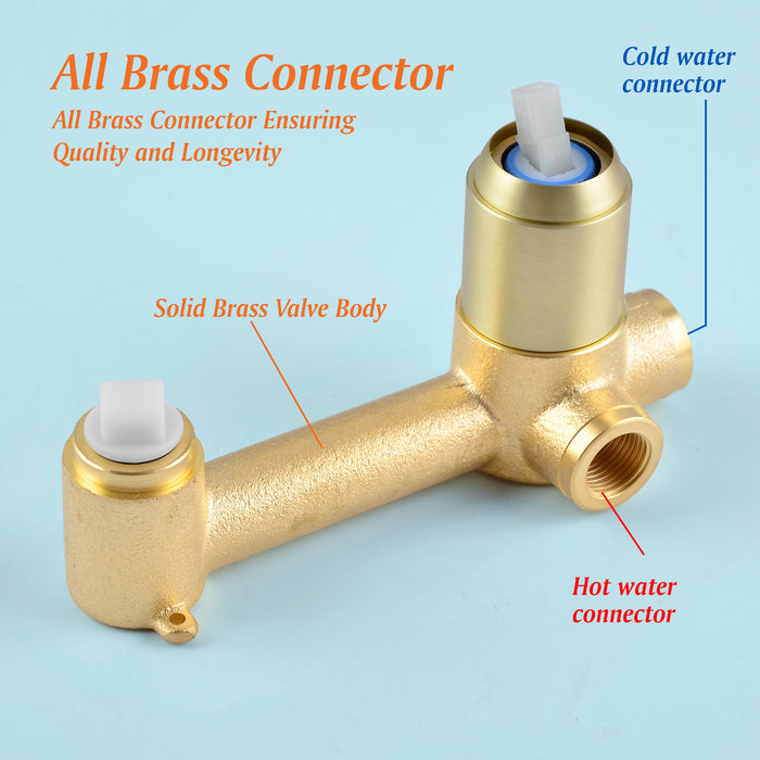 Wall-mounted bathroom sink faucet