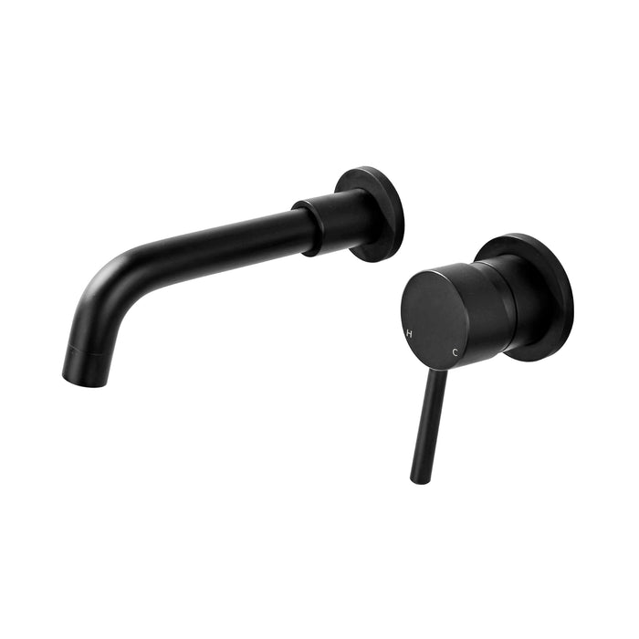 Wall-mounted bathroom sink faucet