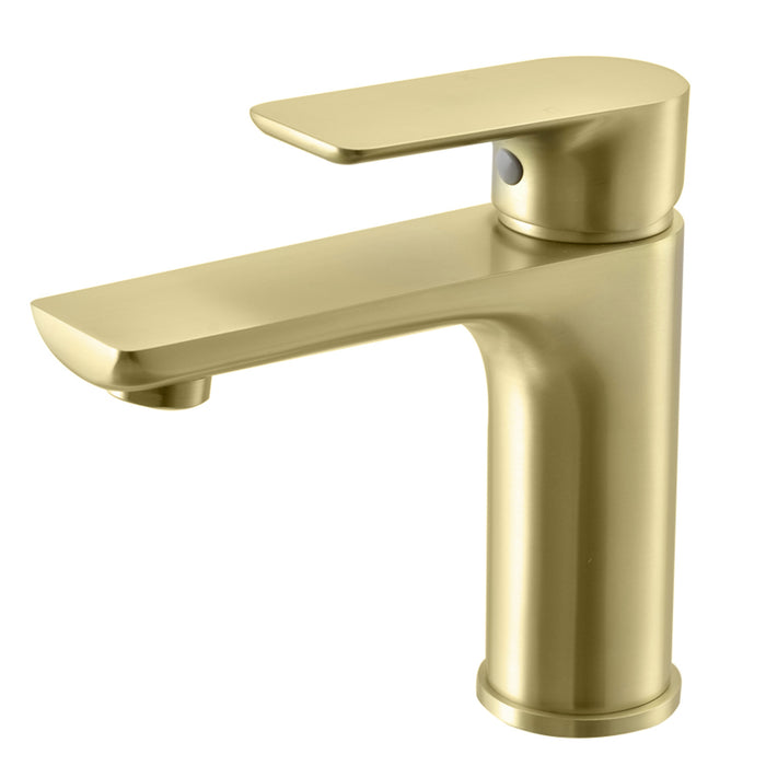 Brushed Gold 1-Handle 1 Hole Deck Mount Bathroom Sink Faucet