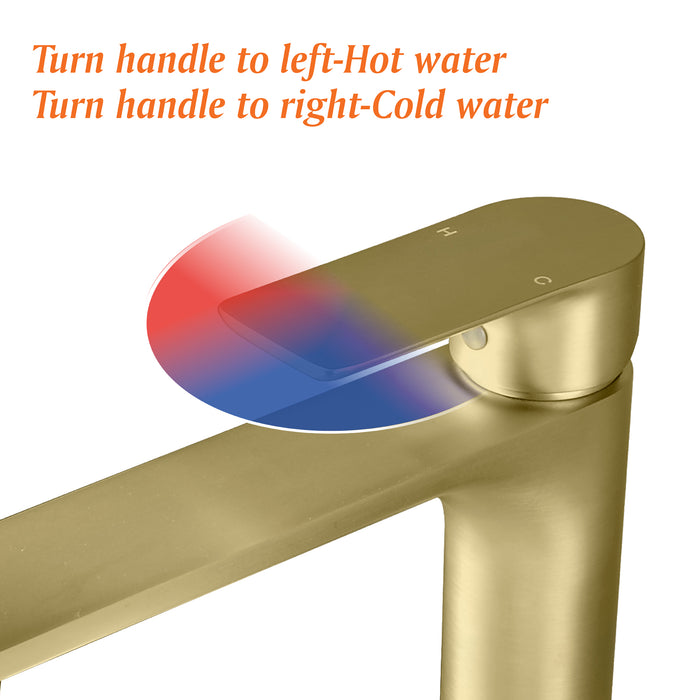 1-handle Deck Mount Bathroom Sink Faucet