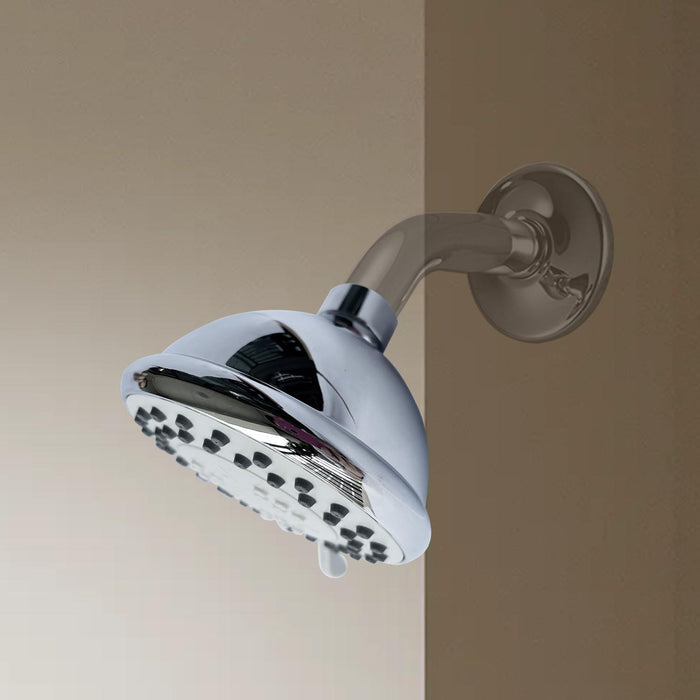 3-Spray Patterns with 1.75 GPM 3.94 in. Wall Mount Fixed Shower Head With High-Pressure in Chrome