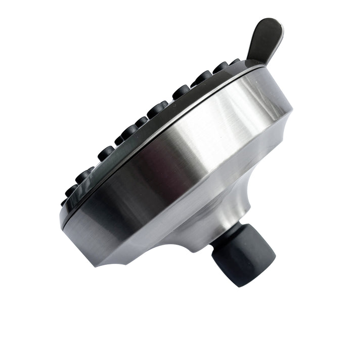 10-Spray Patterns with 1.75 GPM 4.72 in. Wall Mount Fixed Shower Head With High-Pressure in Brushed Nickel