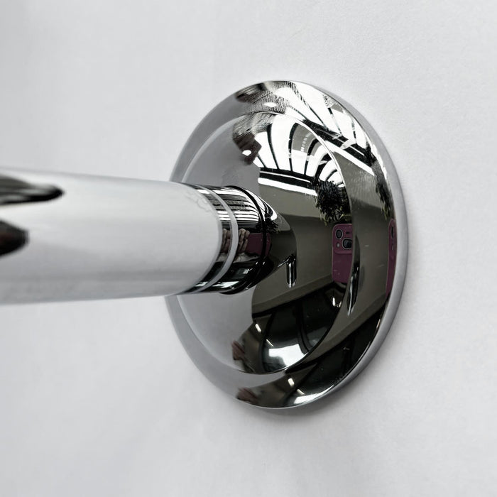 1/2 NPT ¡Á 4.8 in. Round Wall Mount Shower Arm with Sure Grip Flange in Chrome ( 1-Pack )